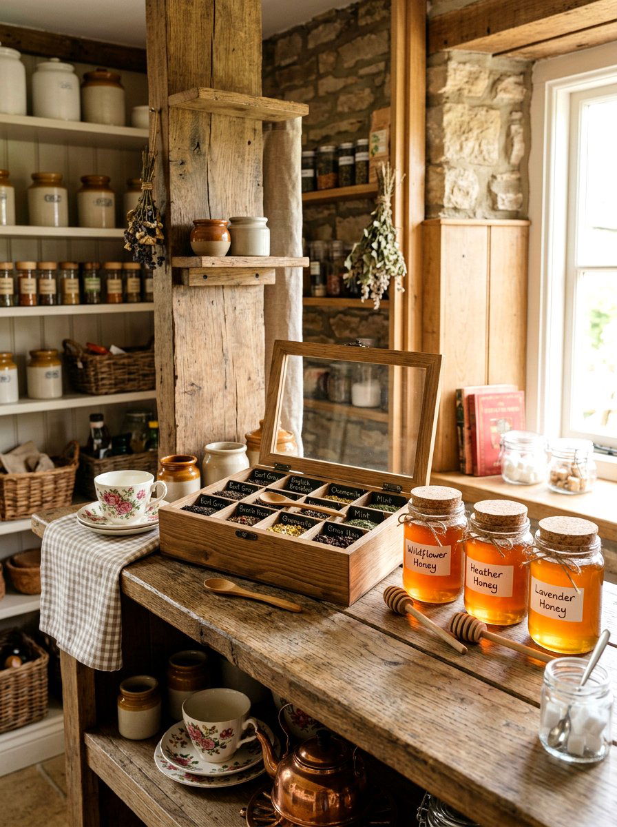 Tea And Honey Station - 30 pantry reset ideas
