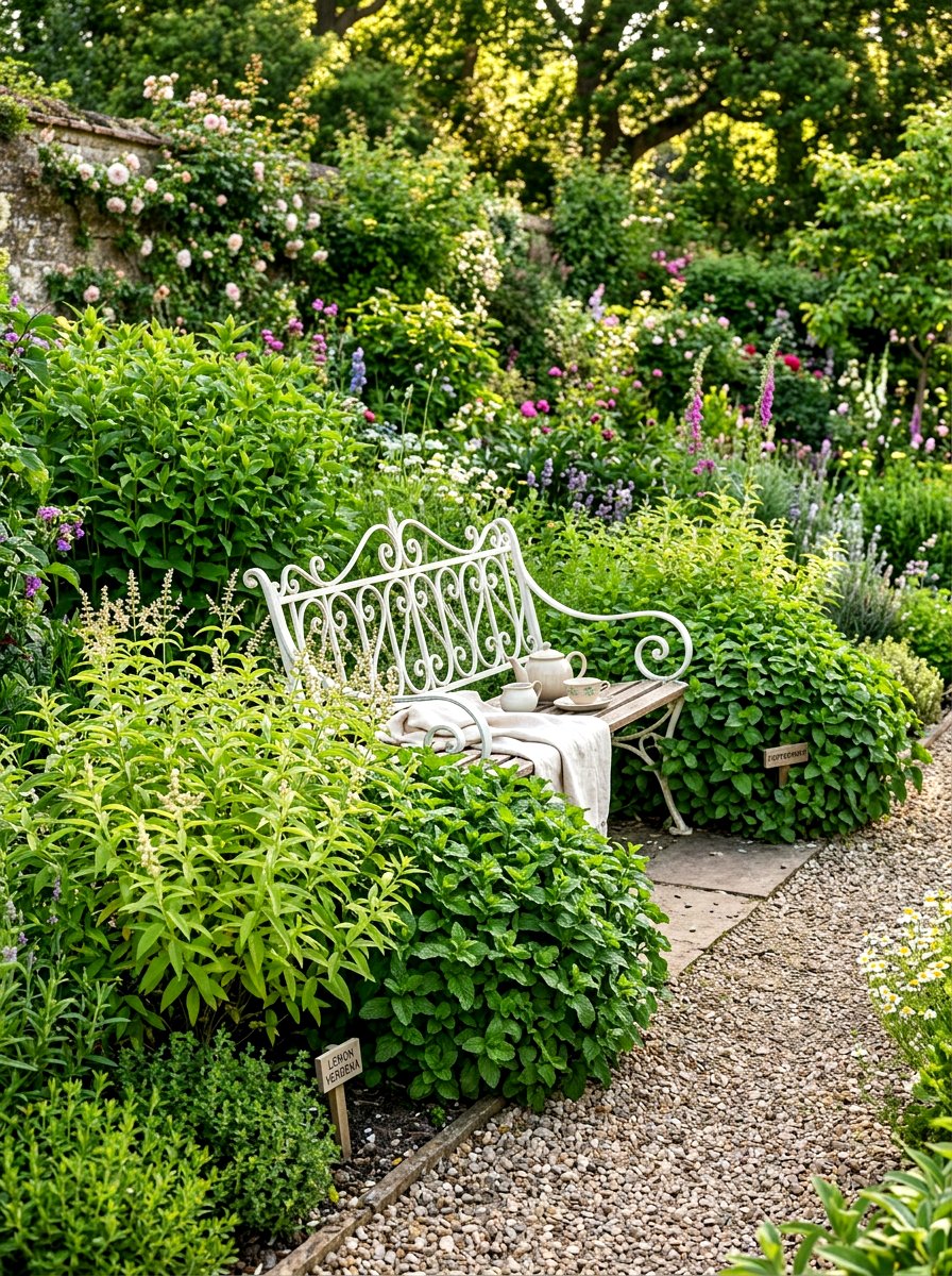 Tea Garden Herb Border - 30 herb border garden ideas