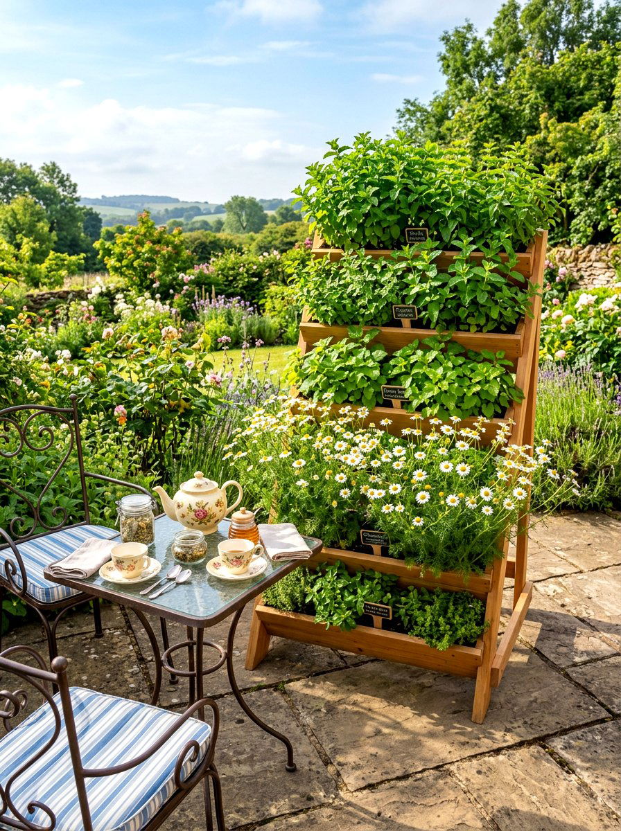 Tea Herb Collection - 30 edible patio garden ideas
