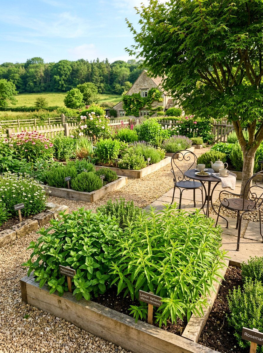 Tea Herb Garden - 30 herb rich backyard ideas