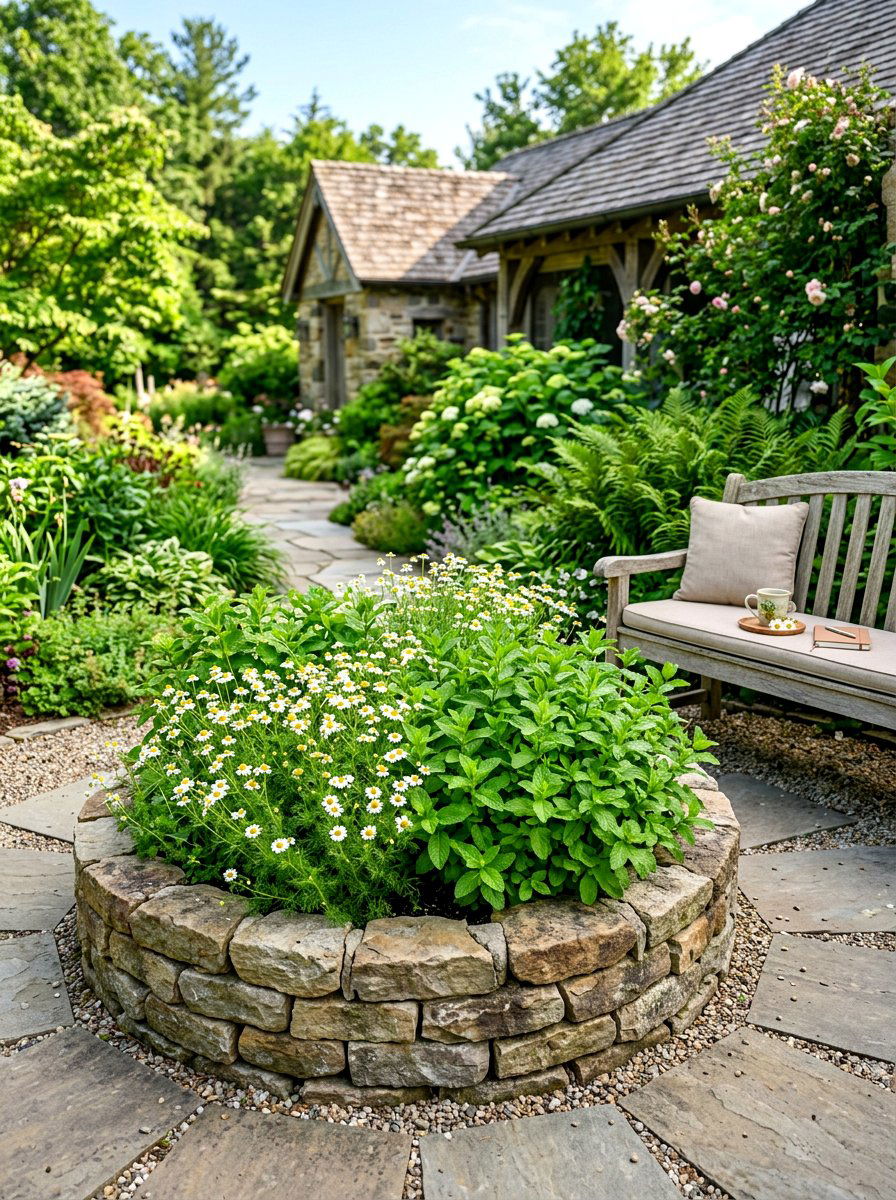 Tea Herb Patch - 30 edible entertaining backyard ideas
