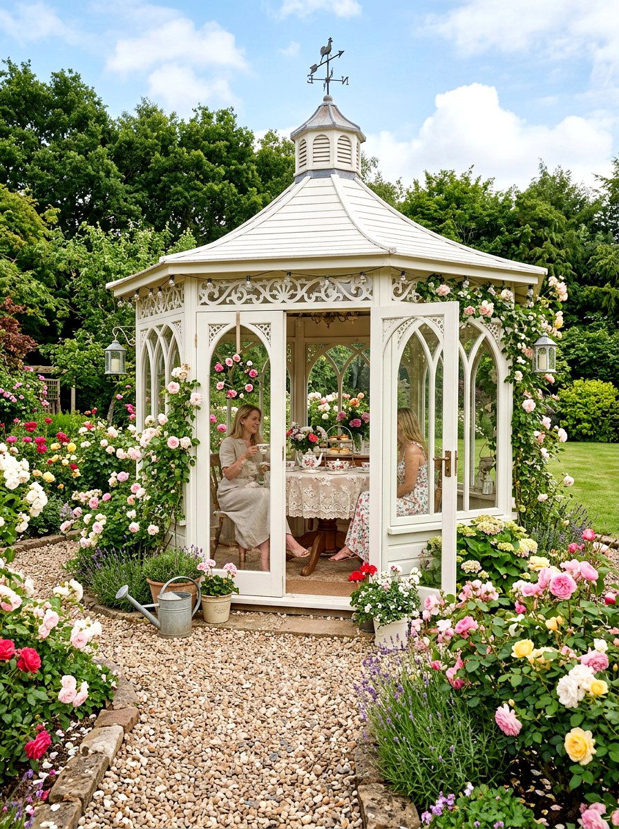Tea House She Shed - 30 she shed backyard aesthetic ideas