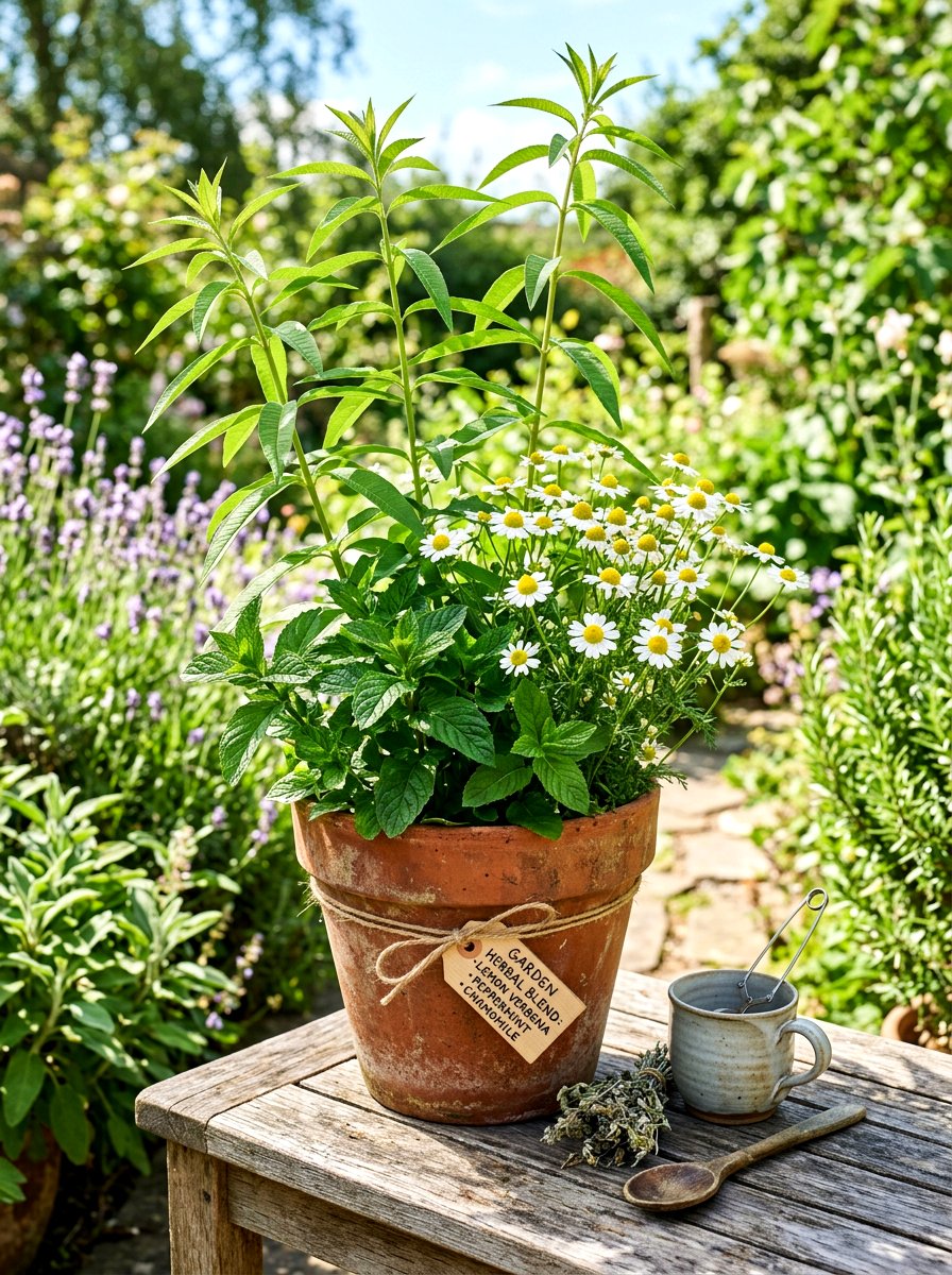 Tea herb mix - 30 mixed container garden ideas