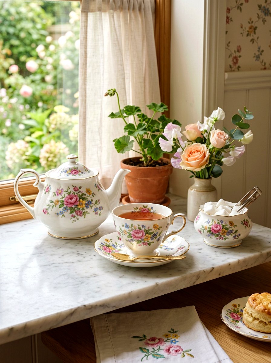 Teacup and saucer - 30 open cabinet styling ideas