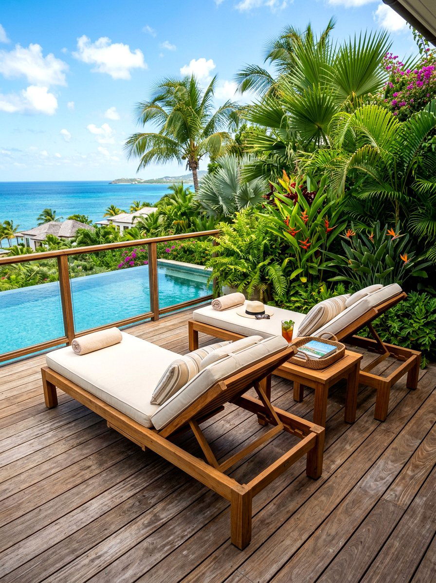 Teak Chaise Pair - 30 chaise pair patio ideas