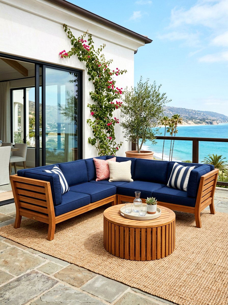 Teak Corner Sofa - 30 teak patio furniture ideas