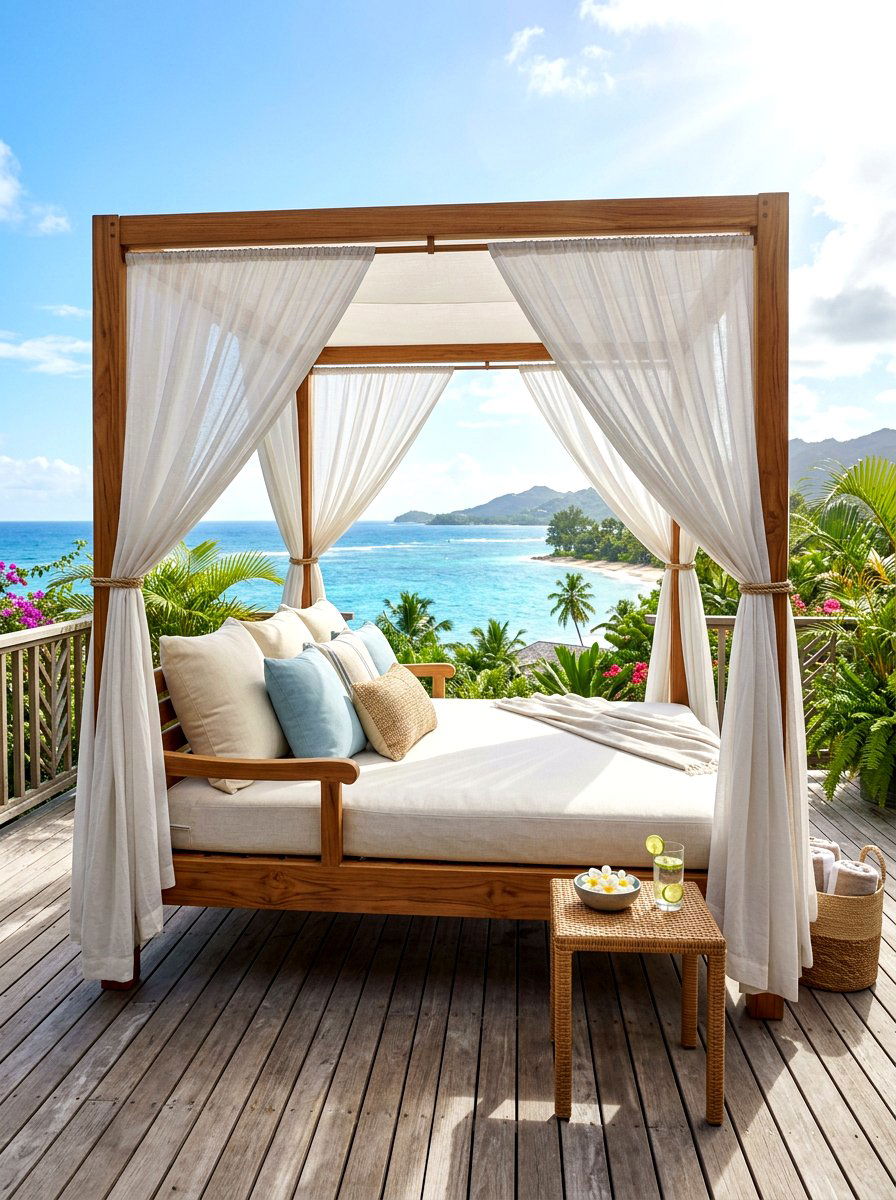 Teak Daybed With Canopy - 30 teak patio furniture ideas