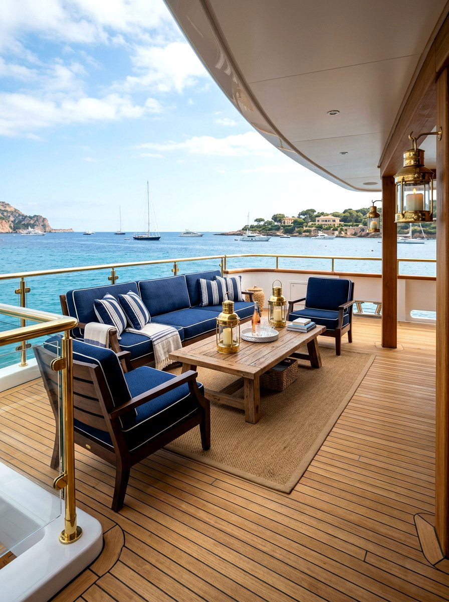 Teak Deck - 30 wood stain deck ideas