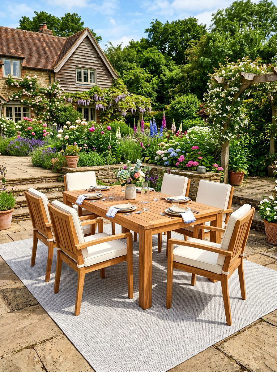 Teak Dining Set - 30 deck furniture ideas
