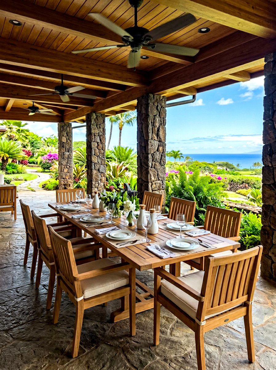 Teak Dining Set - 30 porch furniture ideas