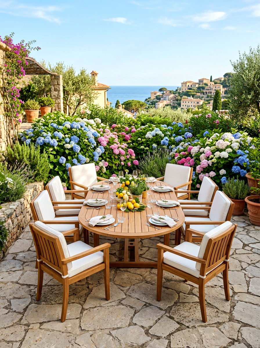 Teak Dining Set - 30 backyard furniture ideas