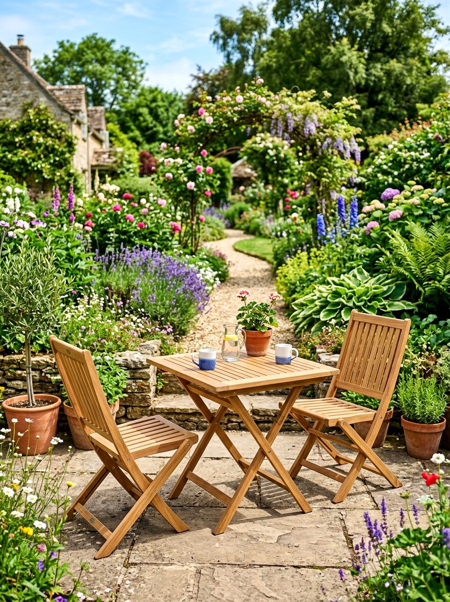 Teak Folding Furniture - 30 compact patio furniture ideas