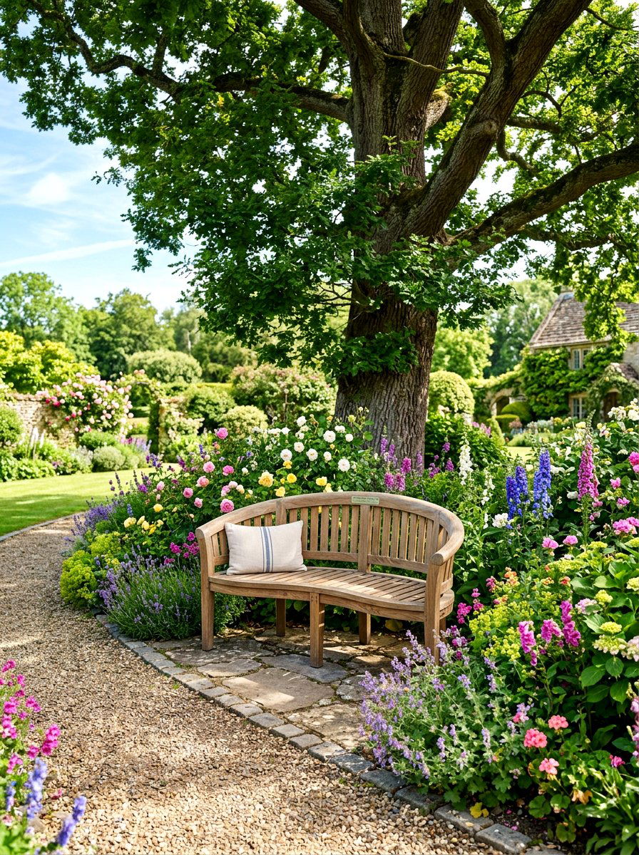 Teak Garden Bench - 30 teak patio furniture ideas