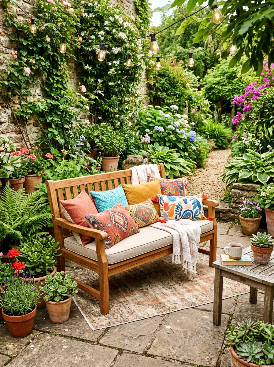 Teak Loveseat - 30 teak patio furniture ideas