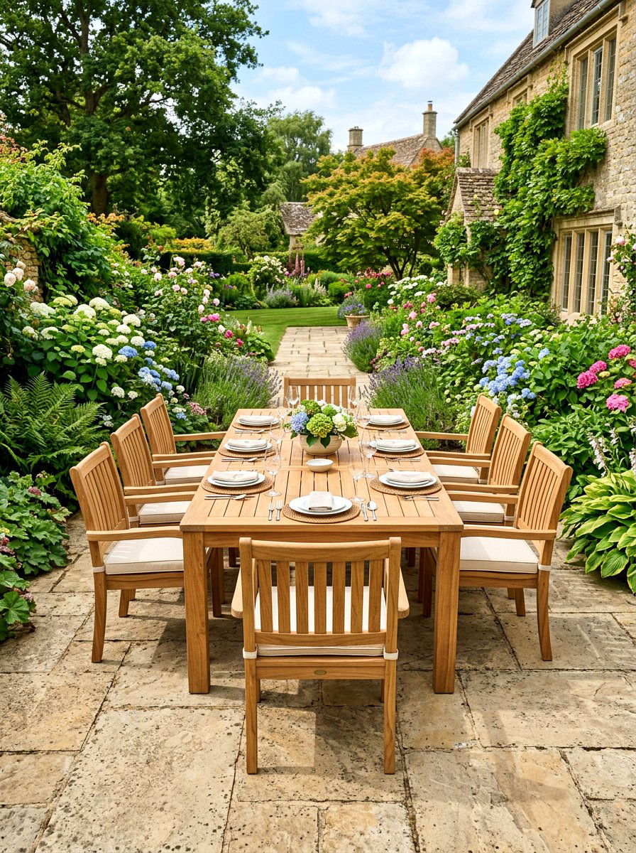 Teak Outdoor Dining Set - 30 teak patio furniture ideas