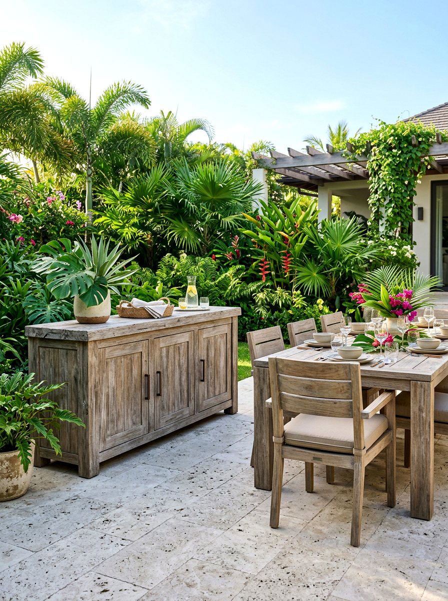 Teak Outdoor Sideboard - 30 outdoor buffet cabinet ideas