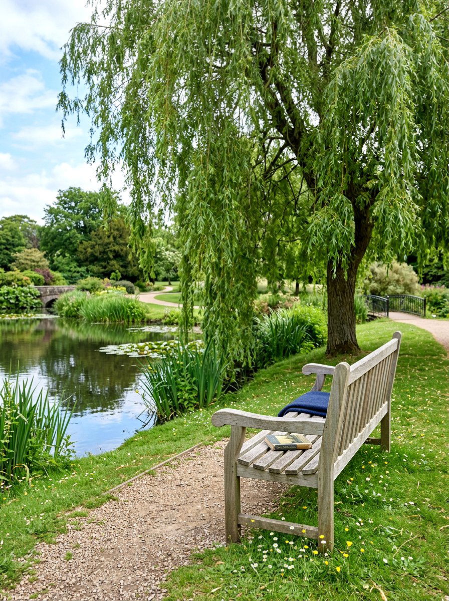 Teak Park Bench - 30 garden reading bench ideas