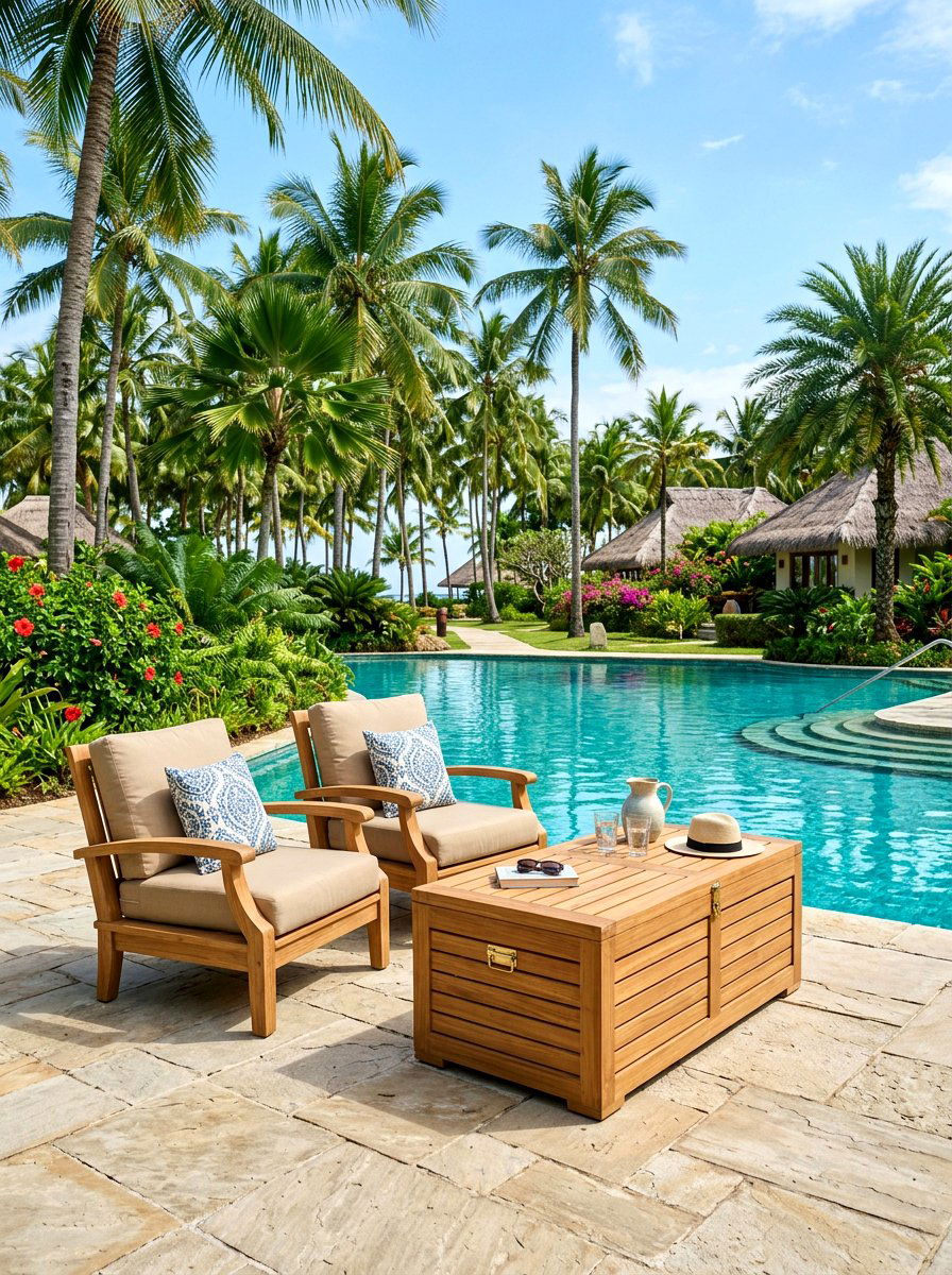Teak Poolside Furniture - 30 teak patio furniture ideas
