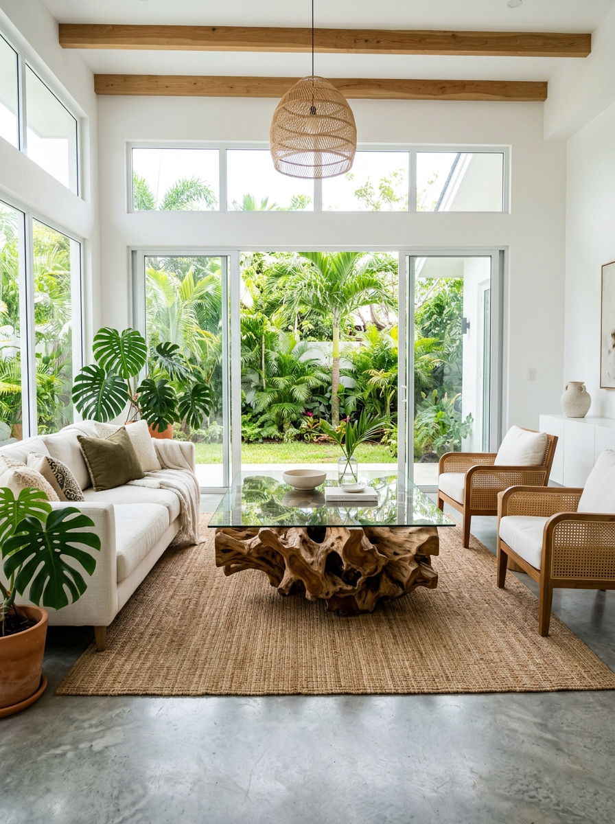 Teak Root Trunk - 30 trunk coffee table ideas