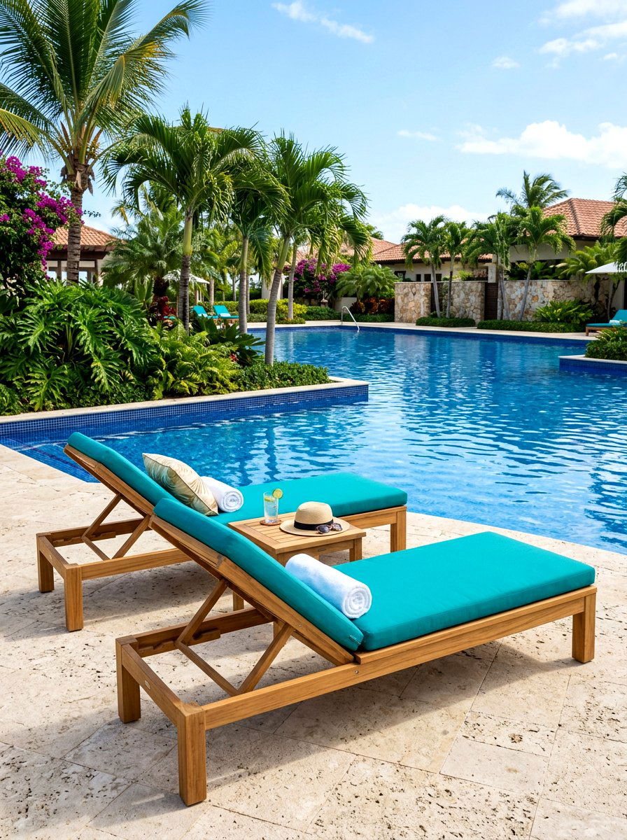 Teak Sun Loungers - 30 teak patio furniture ideas