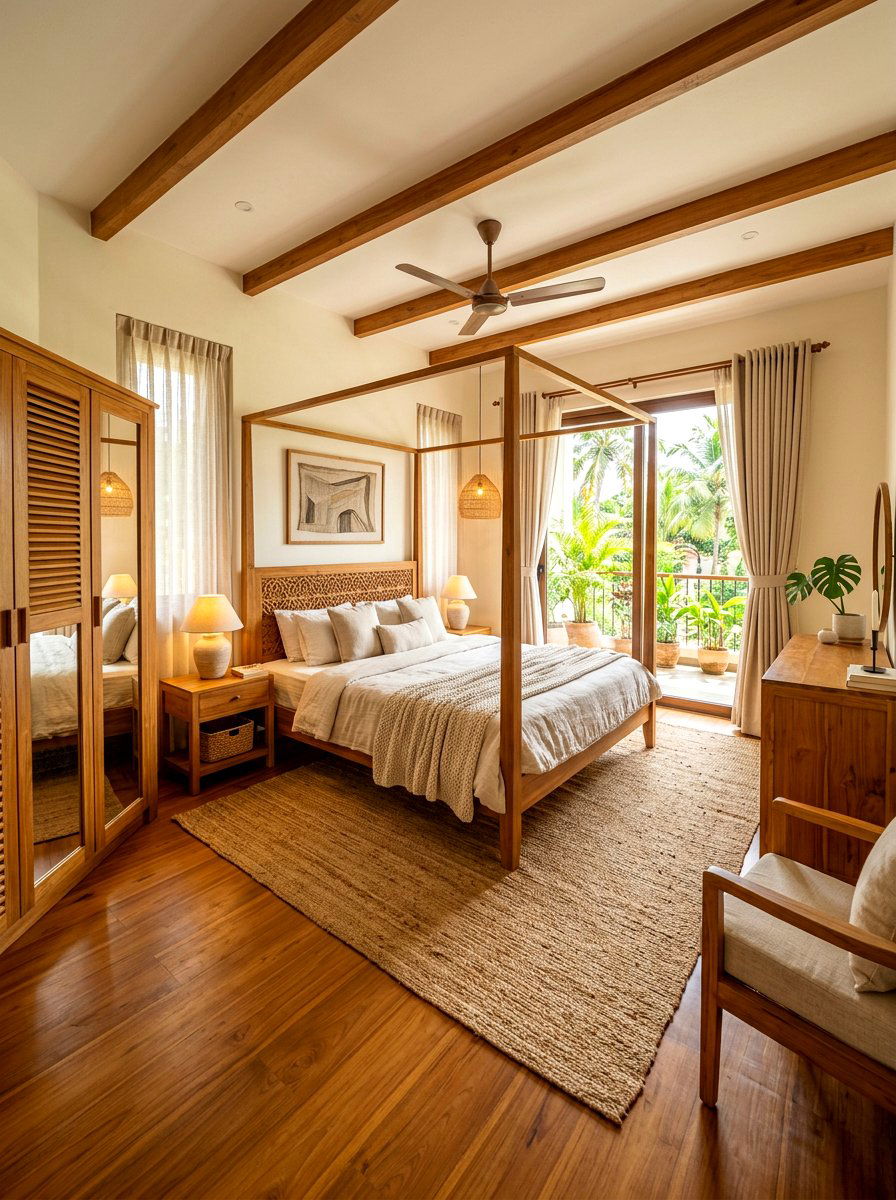 Teak Wood Bedroom - 30 warm wood bedroom ideas