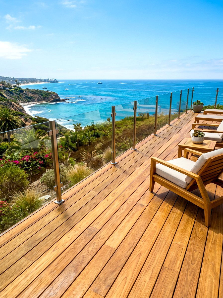 Teak Wood Decking - 30 tropical patio ideas