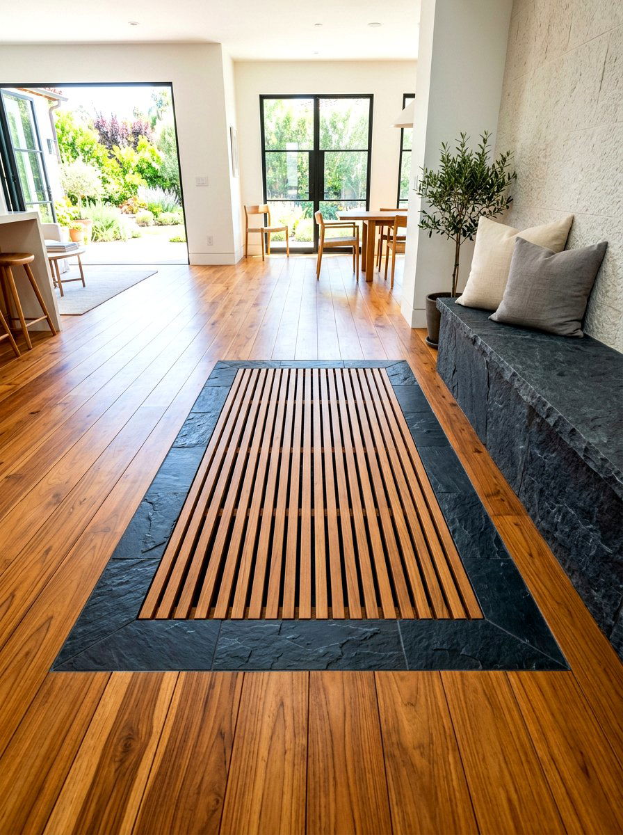 Teak Wood Floor - 30 steam shower ideas