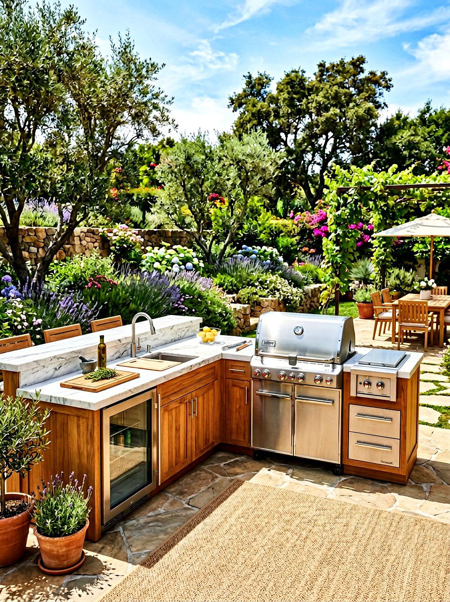 Teak Wood Outdoor Kitchen - 30 outdoor kitchen ideas