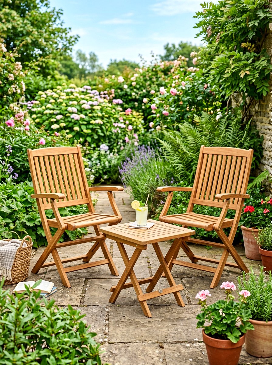 Teak folding furniture - 30 front porch seating nook ideas