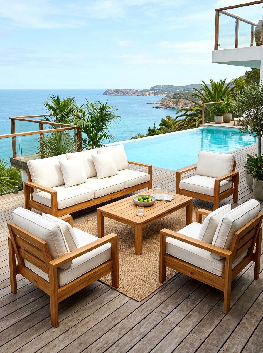 Teak patio lounge - 30 patio lounge ideas