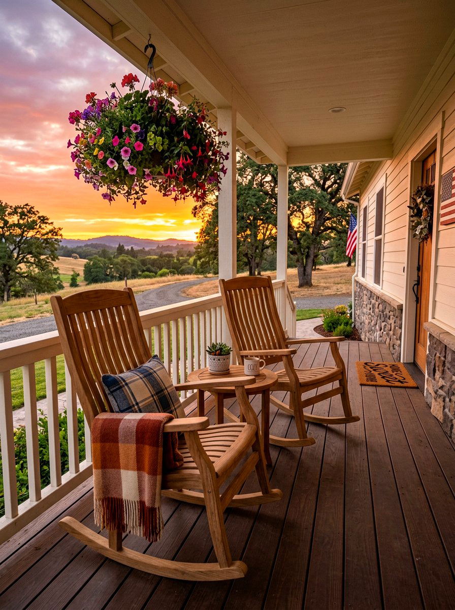 Teak rocking chair - 30 wooden patio furniture ideas