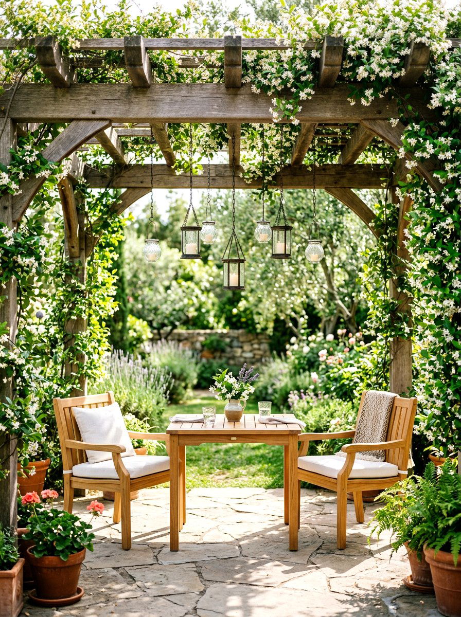 Teak wood bistro set - 30 bistro chair patio ideas
