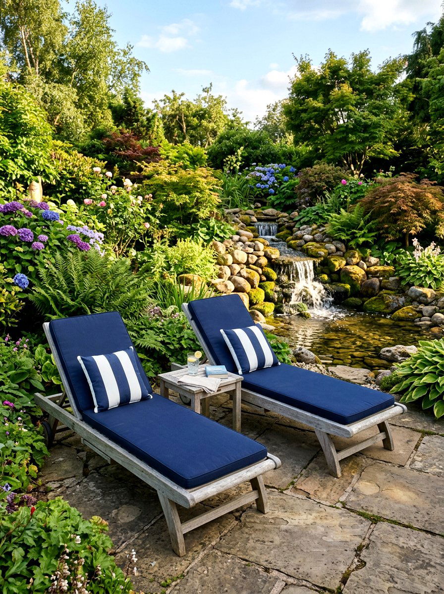 Teak wood lounger - 30 pool lounge chair ideas