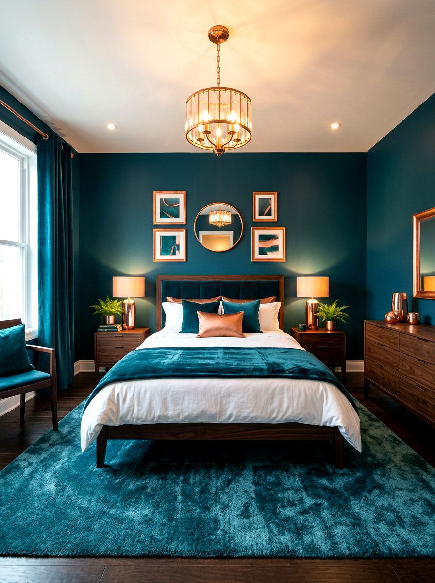 Teal And Copper Bedroom - 30 bedroom color scheme ideas