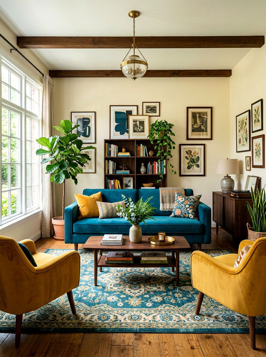 Teal And Mustard Living Room - 30 teal living room ideas