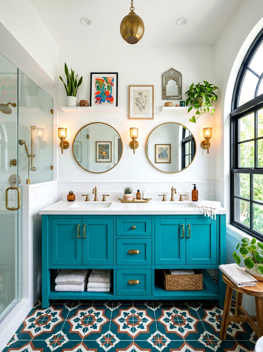 Teal Bathroom Vanity - 30 bathroom vanity ideas