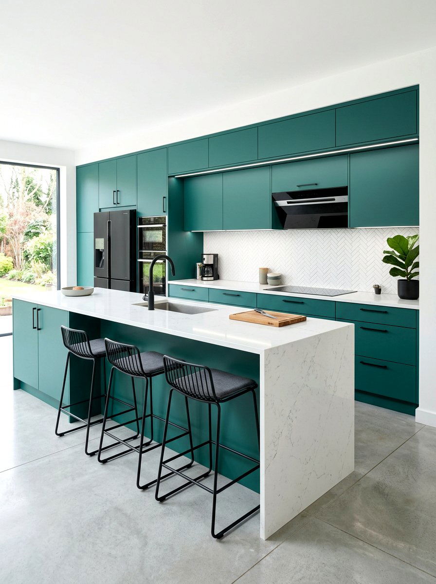 Teal Green Kitchen - 30 green kitchen ideas