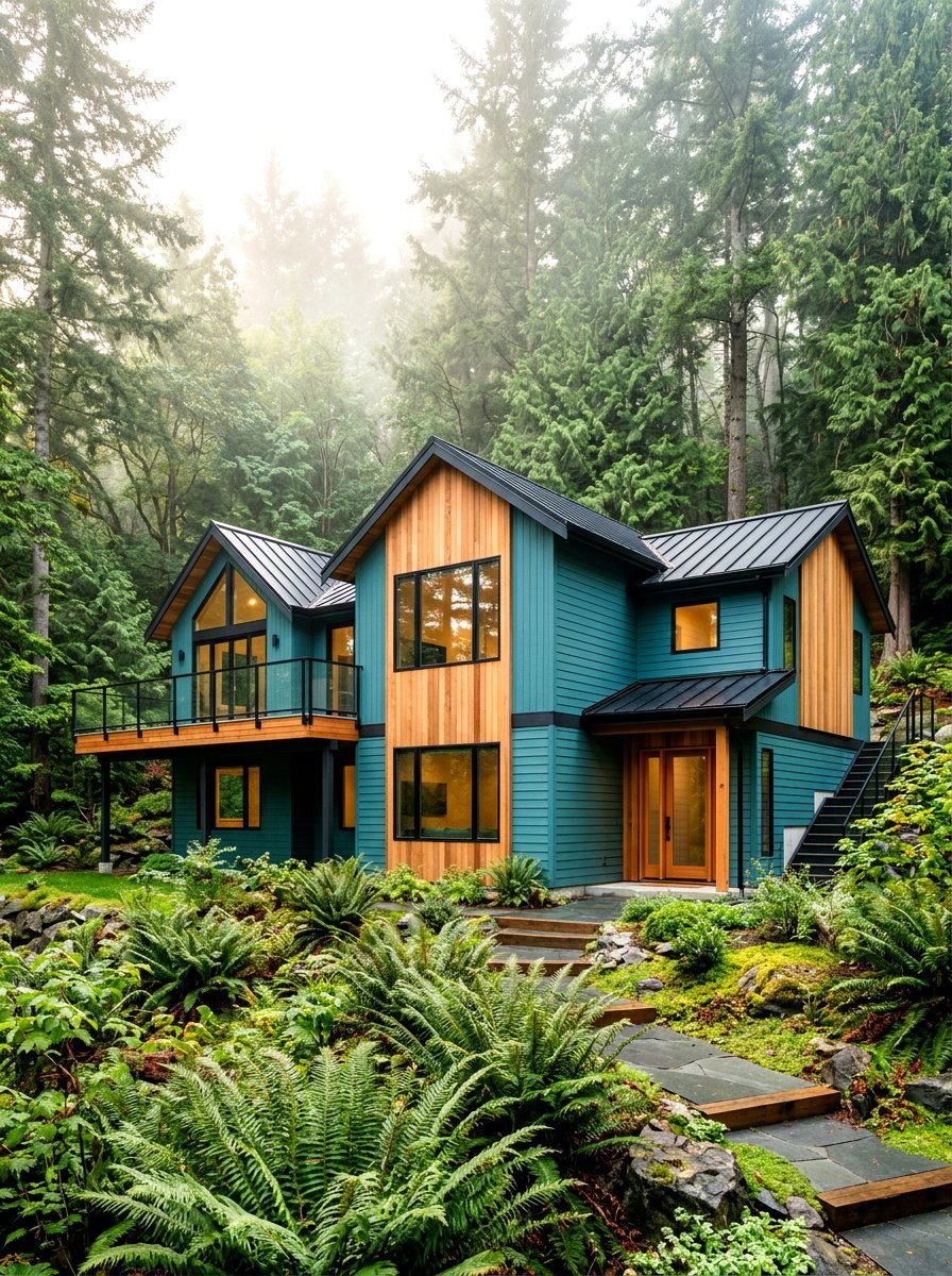 Teal House Exterior Color - 30 exterior paint color ideas