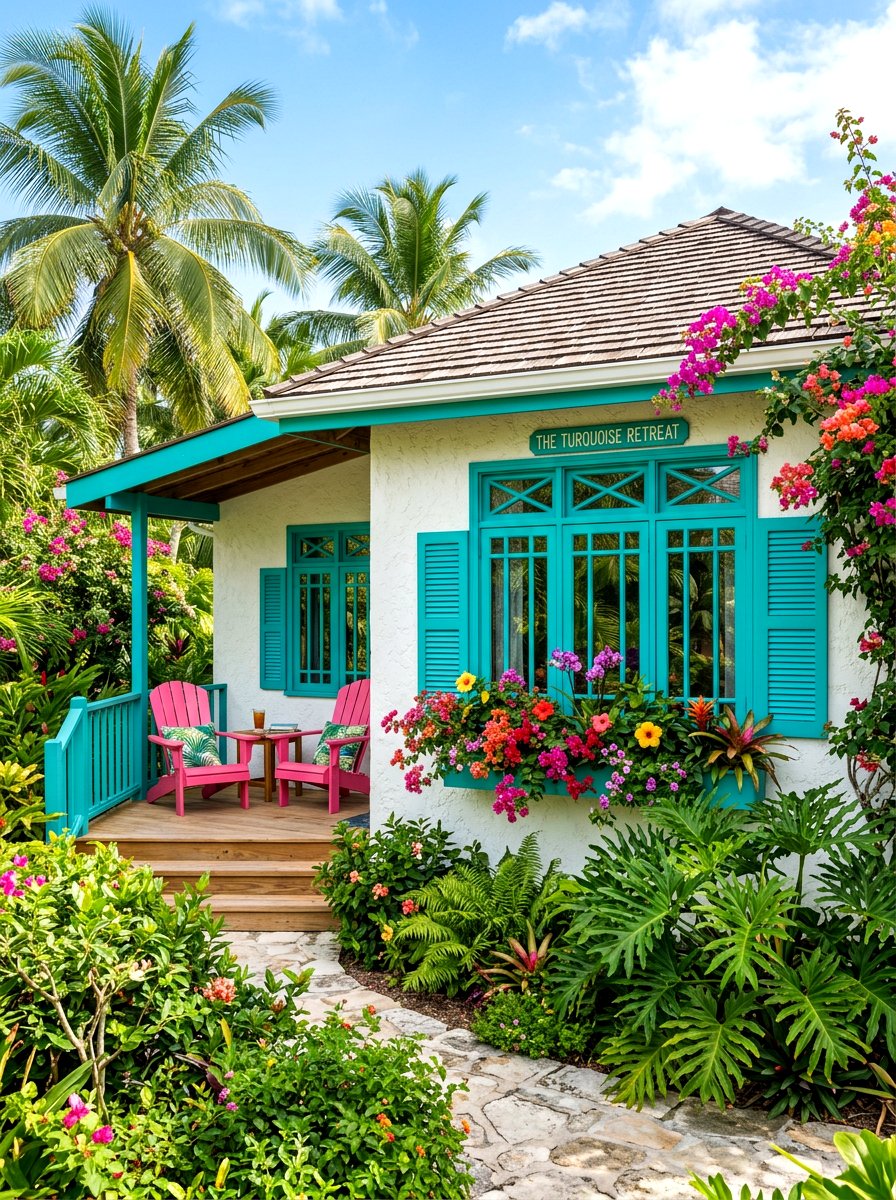 Teal exterior window trim - 30 exterior window trim color ideas