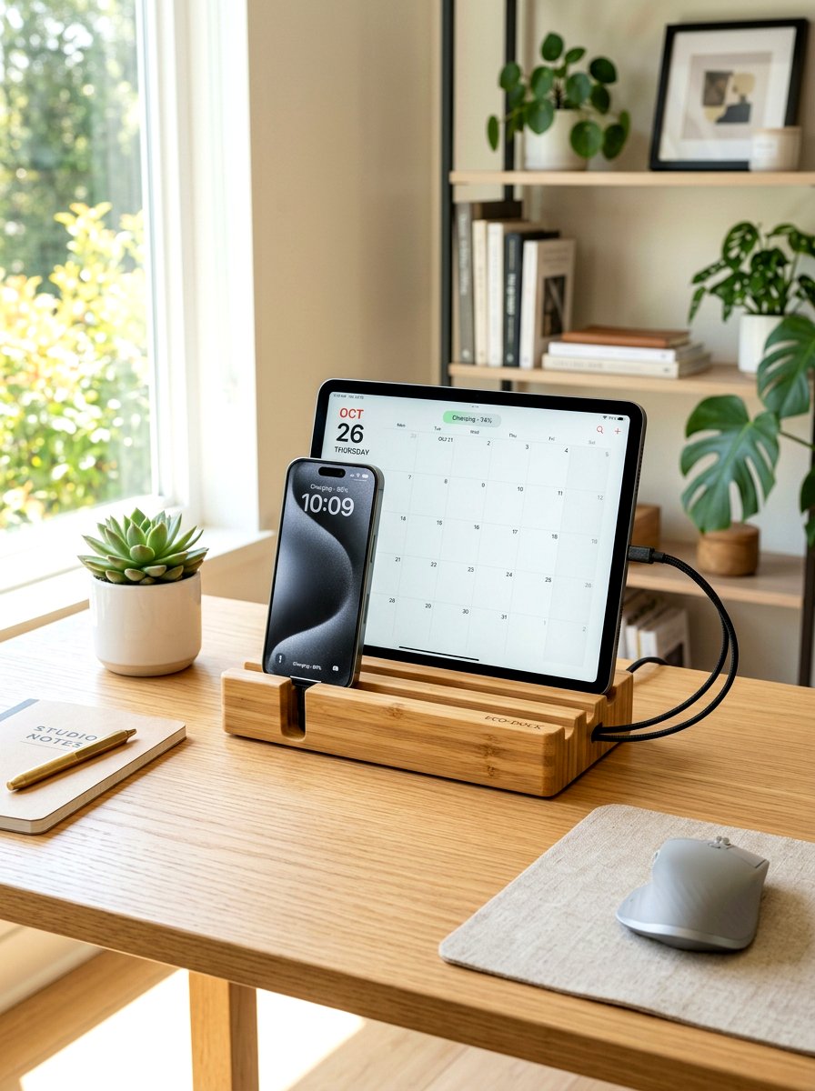 Tech Charging Station - 30 organizing a home office ideas