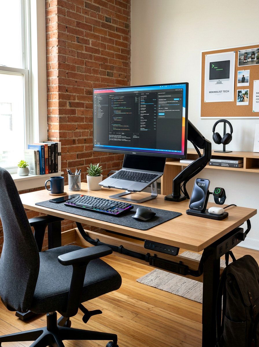 Tech Friendly Dorm Desk - 30 dorm desk ideas