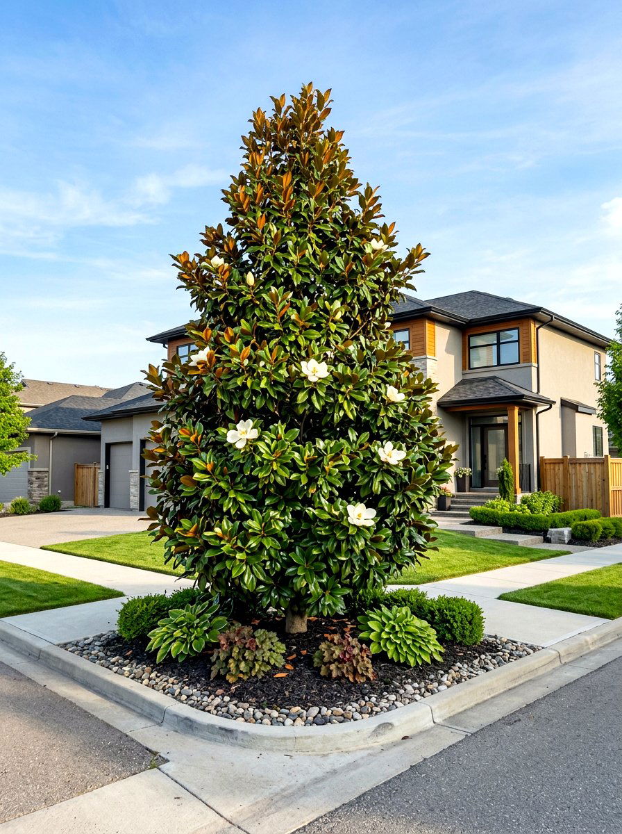 Teddy Bear Magnolia Corner - 30 magnolia front yard ideas
