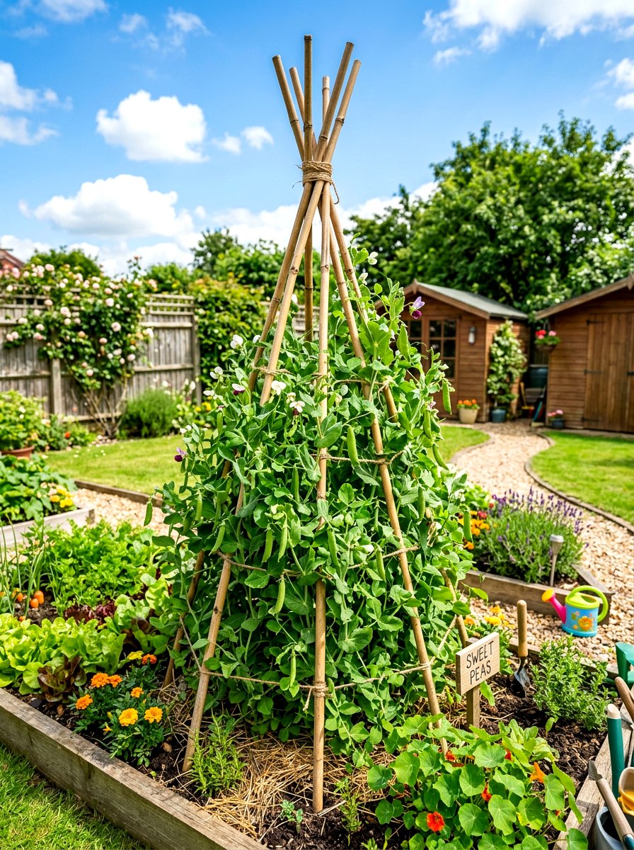 Teepee Garden Trellis - 30 garden trellis ideas