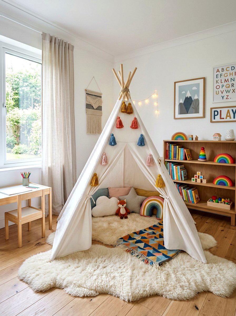 Teepee Play Kids Room - 30 kids room ideas