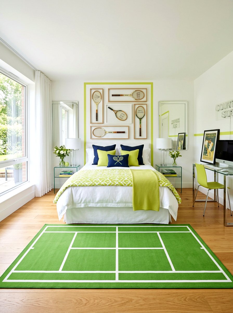 Tennis Bedroom - 30 sports bedroom ideas