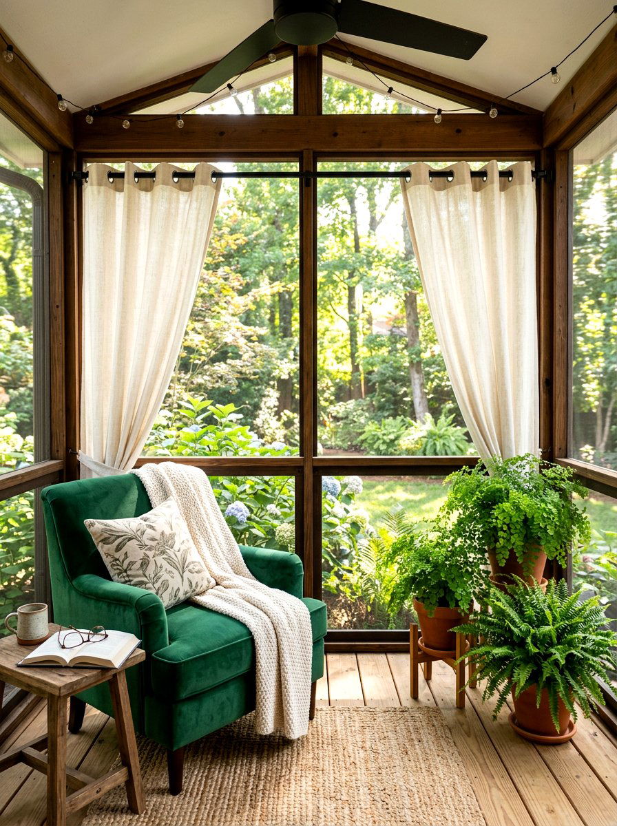 Tension Outdoor Curtain Rod - 30 outdoor curtain rod ideas