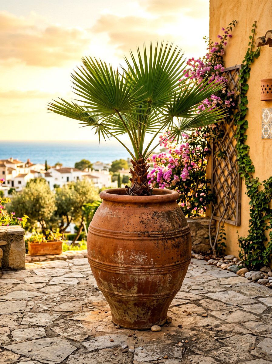 Terra Cotta Pot - 30 low maintenance patio garden ideas