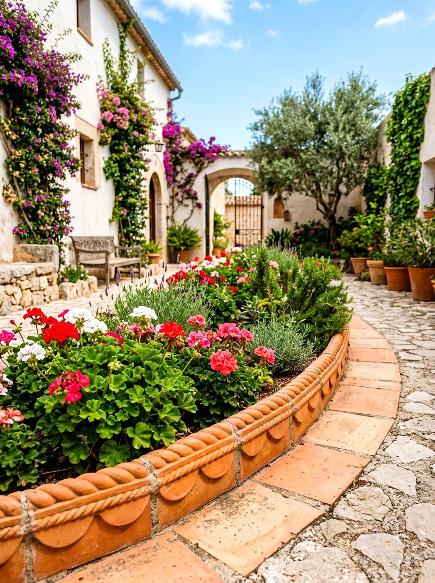 Terra Cotta Tile Edging - 30 raised bed border ideas