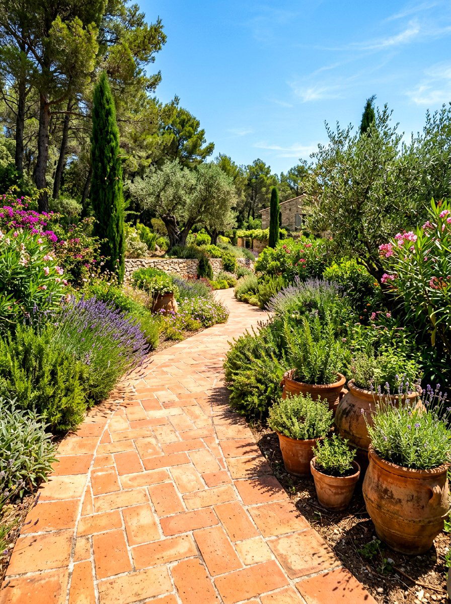 Terra cotta tile path - 30 woodland path ideas