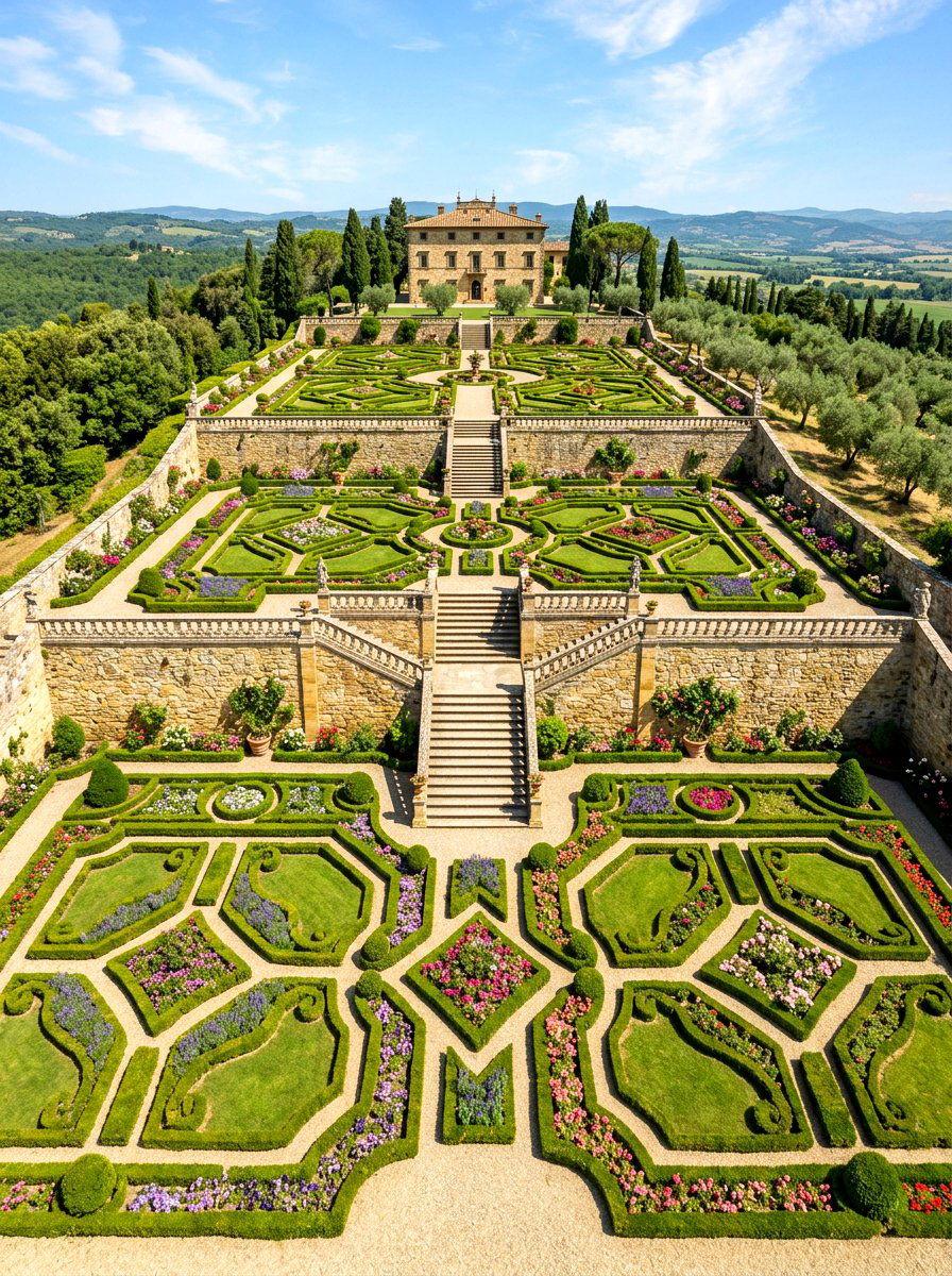 Terrace Parterre For Sloped Gardens - 30 parterre garden ideas